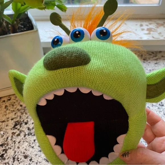 THE PUPPET CO Knit Monster Hand Puppet 18” - Picture 2 of 8